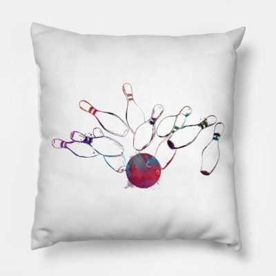 Bowling Sport Art Bowling Sport Throw Pillow Official Bowling Merch