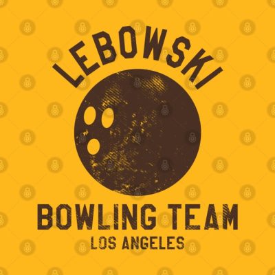 Lebowski Bowling Team Los Angeles Throw Pillow Official Bowling Merch