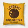 Lebowski Bowling Team Los Angeles Throw Pillow Official Bowling Merch