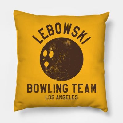 Lebowski Bowling Team Los Angeles Throw Pillow Official Bowling Merch