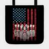 Vintage American Flag Bowling Pin Classic Bowler T Tote Official Bowling Merch