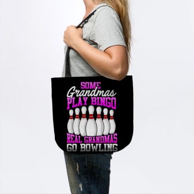 Funny Bowling T Shirt Women Grandma Gift Tote Official Bowling Merch