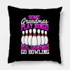 Funny Bowling T Shirt Women Grandma Gift Throw Pillow Official Bowling Merch