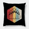 Retro Hexagon Bowling Throw Pillow Official Bowling Merch