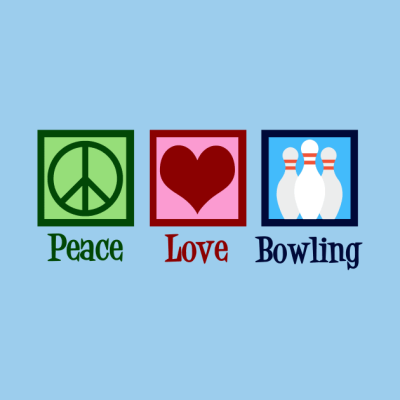 Peace Love Bowling Throw Pillow Official Bowling Merch