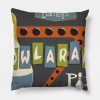 Barneys Bowlerama Throw Pillow Official Bowling Merch