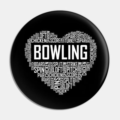 Bowling Heart Pin Official Bowling Merch