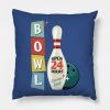 Retro Bowling Throw Pillow Official Bowling Merch