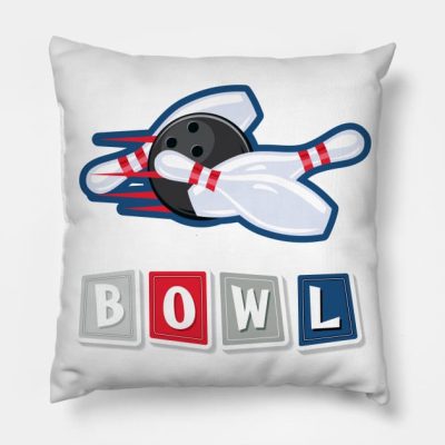 Slide Strike Throw Pillow Official Bowling Merch