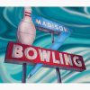 Historic Madison Bowling Alley Sign Tapestry Official Bowling Merch