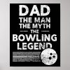 mens fun bowling for dad the man the myth poster r0cfaa703cc774e5d965206761b5ffe28 wva 8byvr 1000 - Bowling Gifts