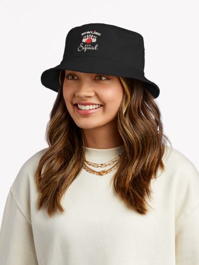 Funny Bowling Squad Bowling Team Bowling Crew Gift Bucket Hat Official Bowling Merch