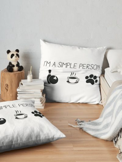 Bowling Simple Person, Funny Bowling, Bowling Throw Pillow Official Bowling Merch