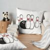 Bowling Ball And Pins Throw Pillow Official Bowling Merch