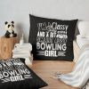 Bowling - Sassy Bowling Girl Throw Pillow Official Bowling Merch