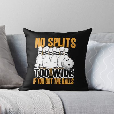 Bowling - If You Got Bowling Balls Throw Pillow Official Bowling Merch