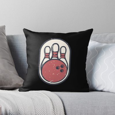 Bowling Throw Pillow Official Bowling Merch