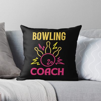 Bowling Coach Throw Pillow Official Bowling Merch