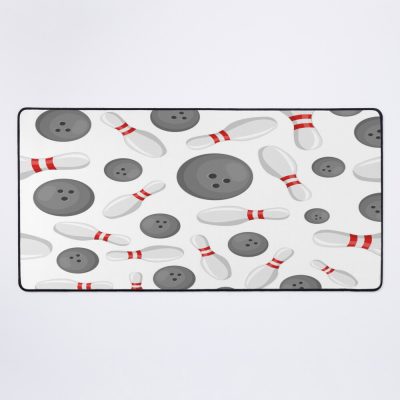 Bowling, Bowling Pattern Mouse Pad Official Bowling Merch