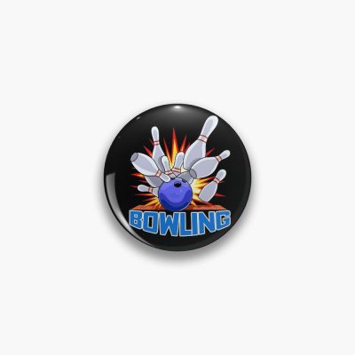 Bowling Ball Perfect Strike Bowler Pin Official Bowling Merch