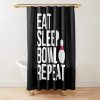 Eat Sleep Bowl Repeat - Bowling Shower Curtain Official Bowling Merch