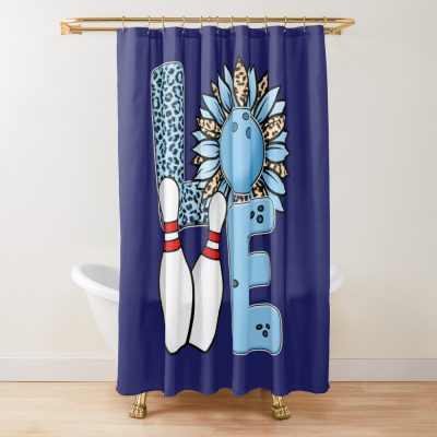 Love Bowling Shower Curtain Official Bowling Merch