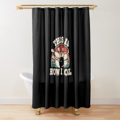 Funny Bowling Lover Bowler This Is How I Roll Retro Shower Curtain Official Bowling Merch