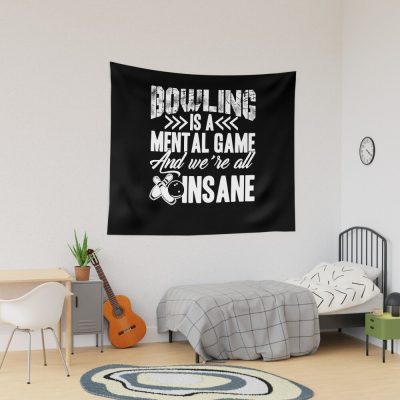 Bowling - Bowling Is A Mental Game Tapestry Official Bowling Merch