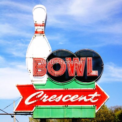 Vintage Neon Bowl Sign With Bowling Pin Tote Bag Official Cow Anime Merch