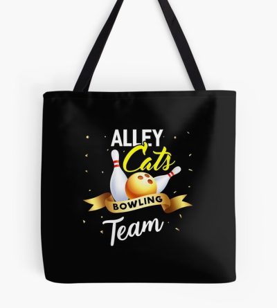 Womens Alley Cat Bowling  Funny Bowler Bowling Tote Bag Official Cow Anime Merch