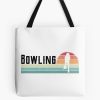 Bowler Bowling Sport Retro Vintage Gift Idea Tote Bag Official Cow Anime Merch