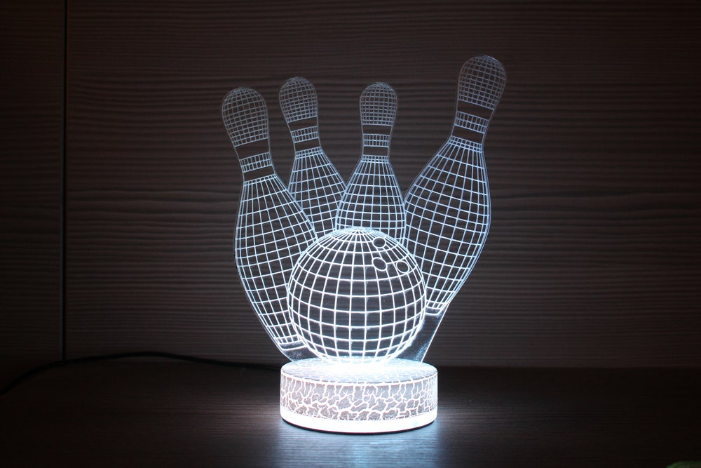 Bowling Gift Bowling Fans Gift 3D 3D Night Light