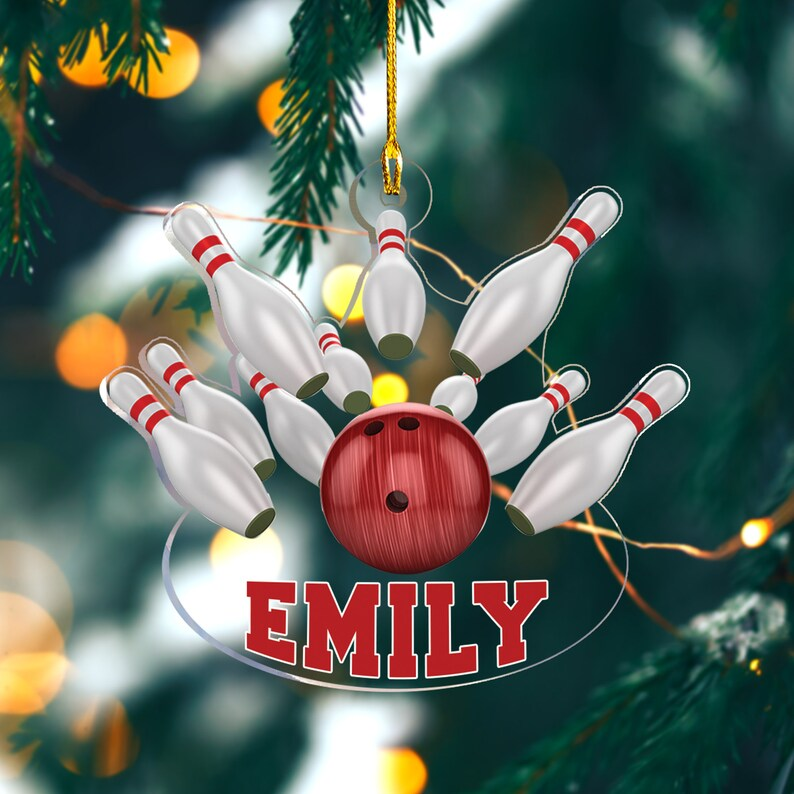 Personalized Name Bowling Ornament